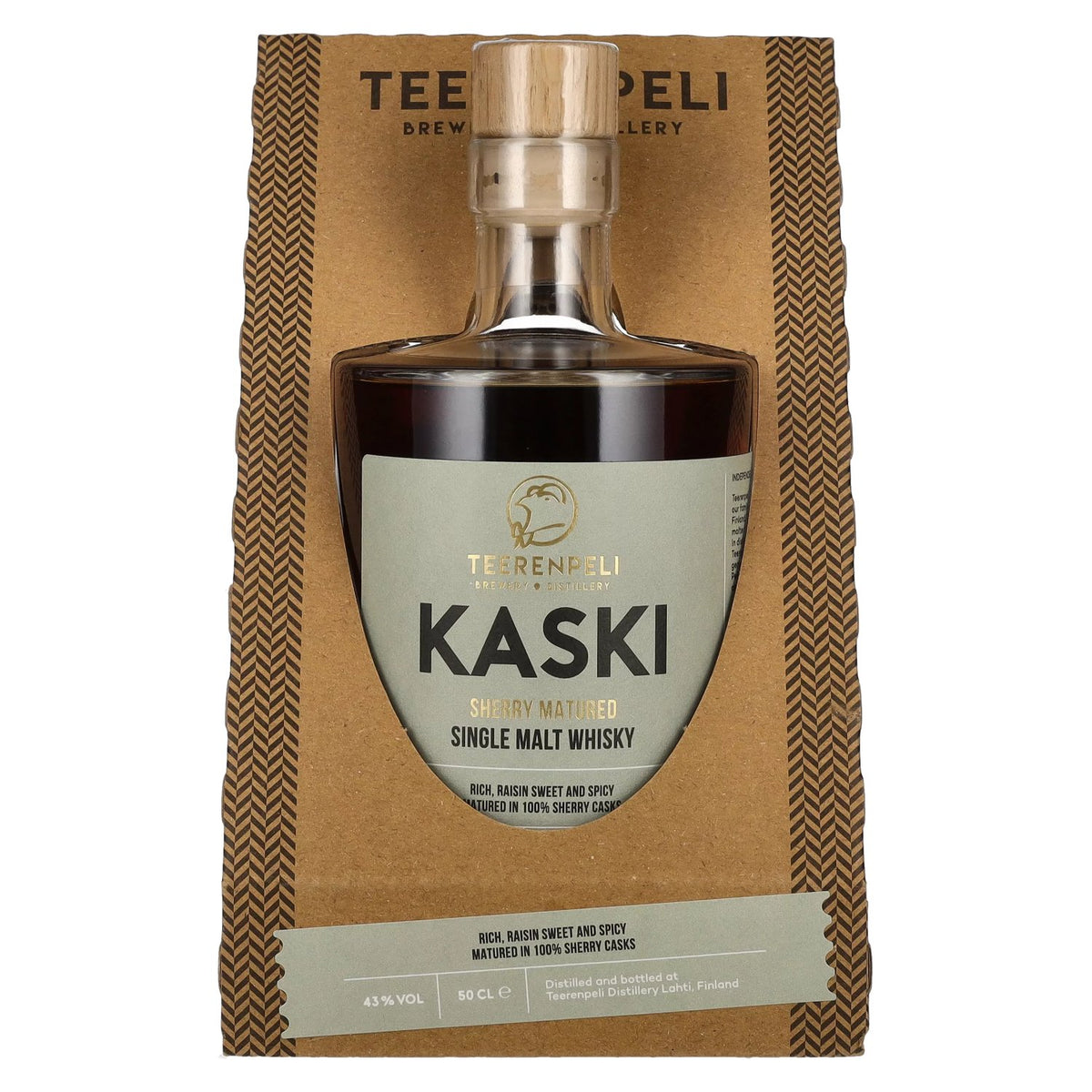 Teerenpeli KASKI Distiller's Choice Single Malt Whisky 100% Sherry Cask 43% Vol. 0,5l in gift box