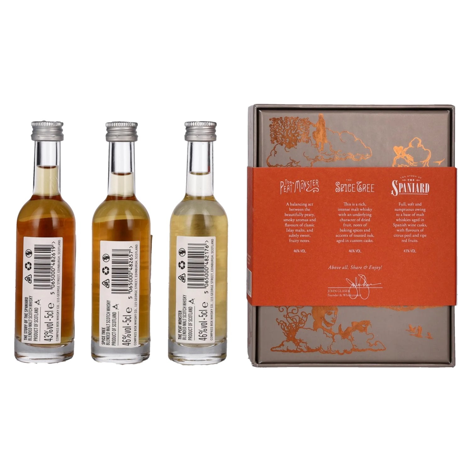 Compass Box Blended Malt Whisky Collection 45% Vol. 3x0,05l in Geschenkbox