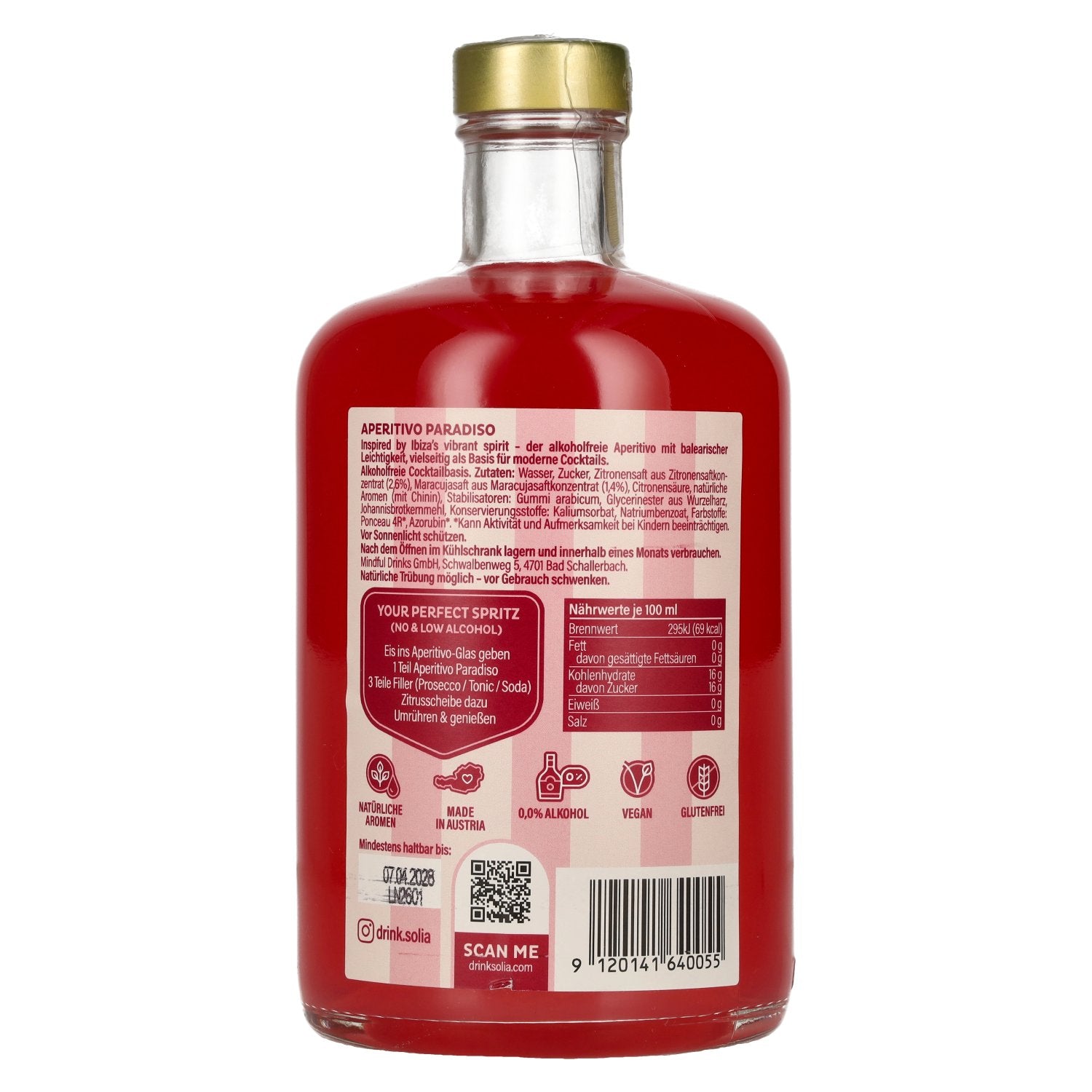 Solia 0.0 non-alcoholic aperitif PARADISO 0.5l
