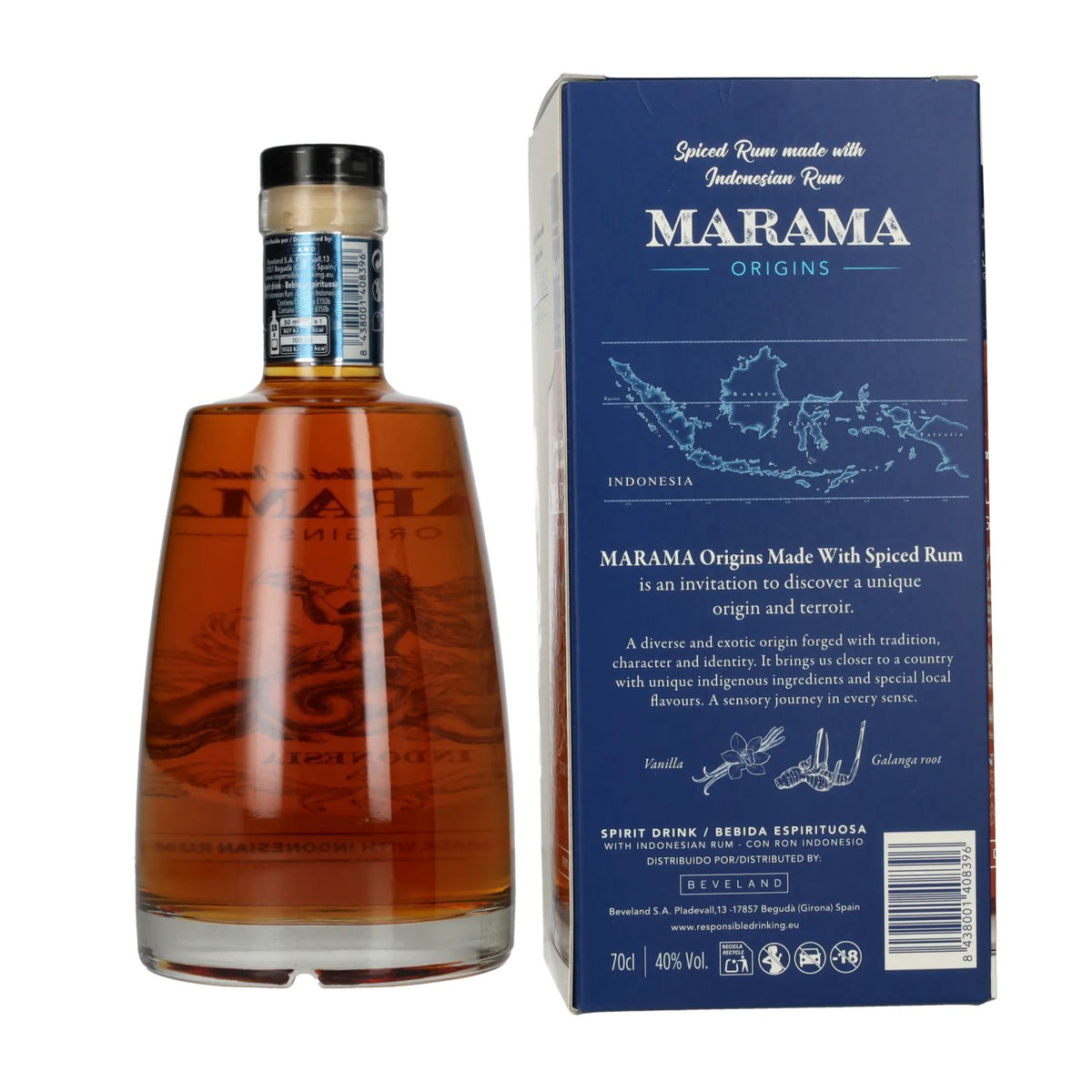 Marama ORIGINS Indonesian Spiced Rum 40% Vol. 0,7l in Geschenkbox