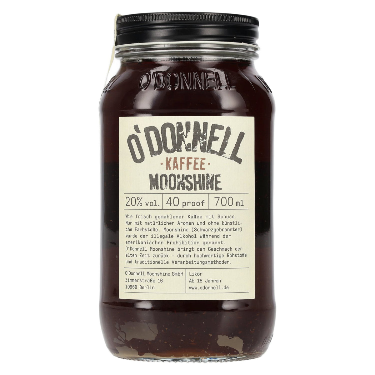 O'Donnell Moonshine KAFFEE Likör 20% Vol. 0,7l