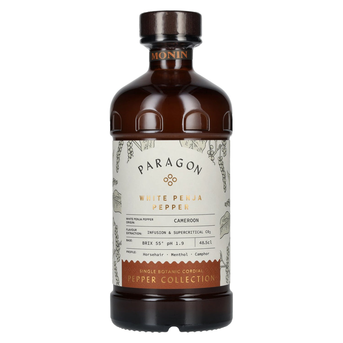 Monin Paragon WHITE PENJA PEPPER Single Botanic Cordial Pepper Collection 0,485l