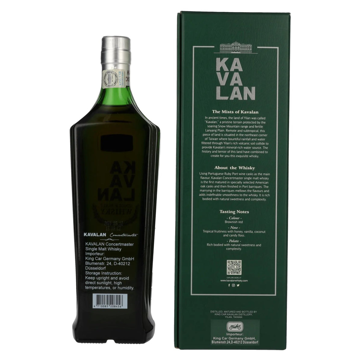 Kavalan CONCERTMASTER Port Cask Finish Single Malt Whisky 40% Vol. 0,7l in gift box