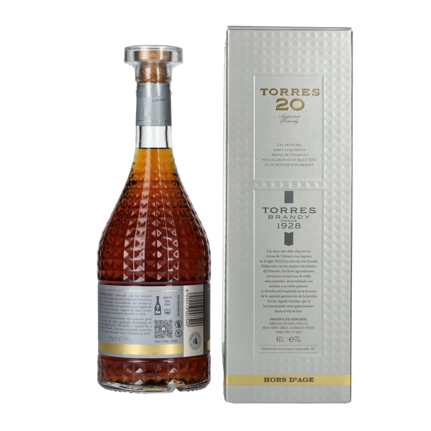 Torres 20 HORS D'AGE Superior Brandy 40% vol. 0,7l en boîte cadeau