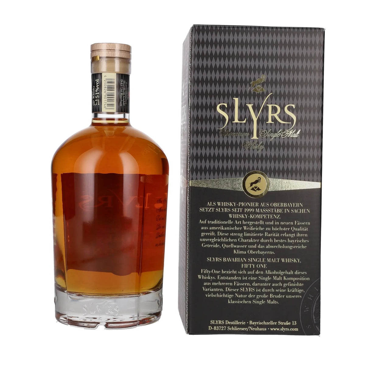 Whisky single malt Slyrs FIFTY ONE, 51 % vol., 0,7 l, dans un coffret cadeau