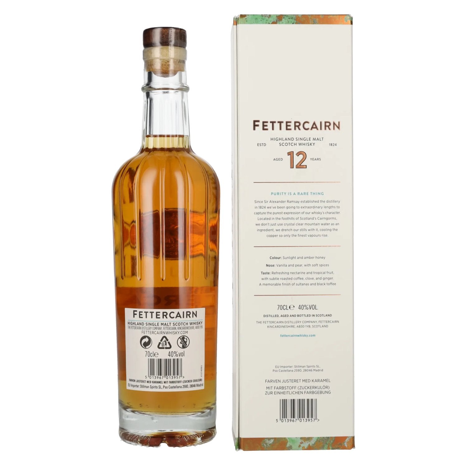 Fettercairn 12 Years Old Highland Single Malt Scotch Whisky 40% Vol. 0,7l en coffret cadeau