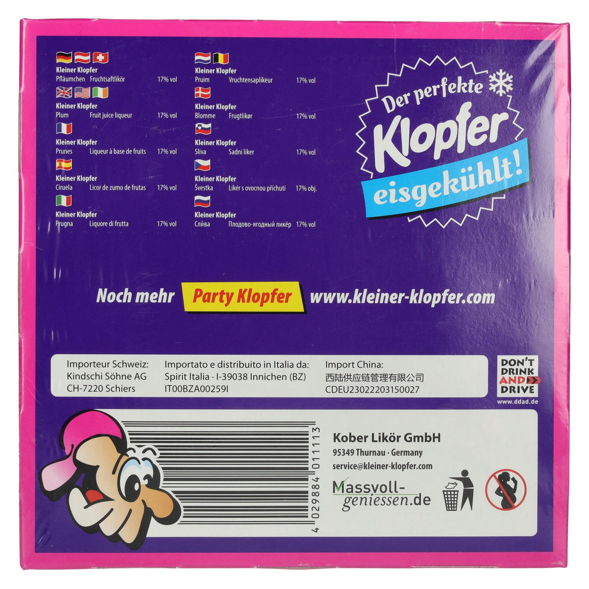 Kleiner Klopfer Pfläumchen 17% Vol. 25x0,02l