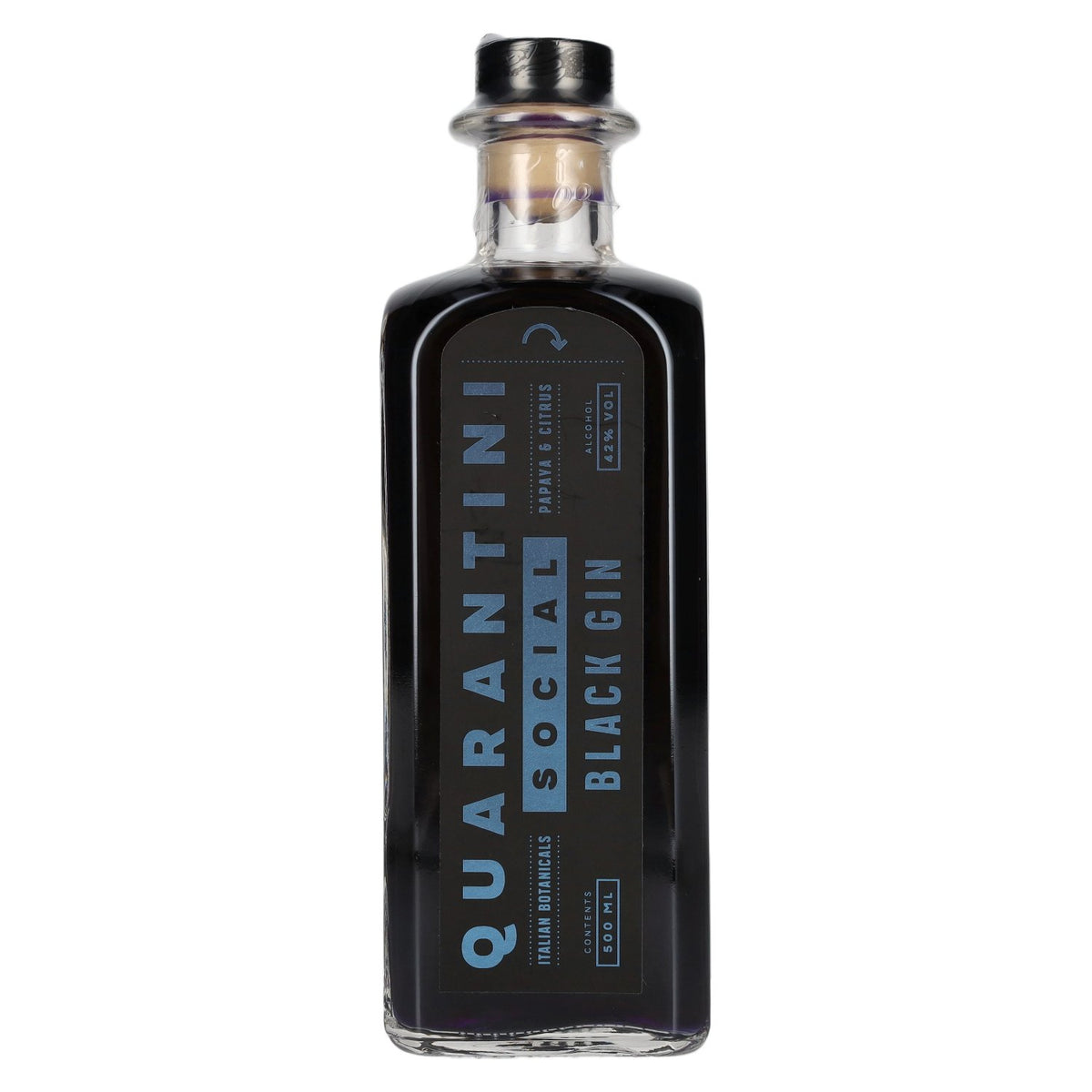 Quarantini Social Black Gin 42 % vol. 0,5 l