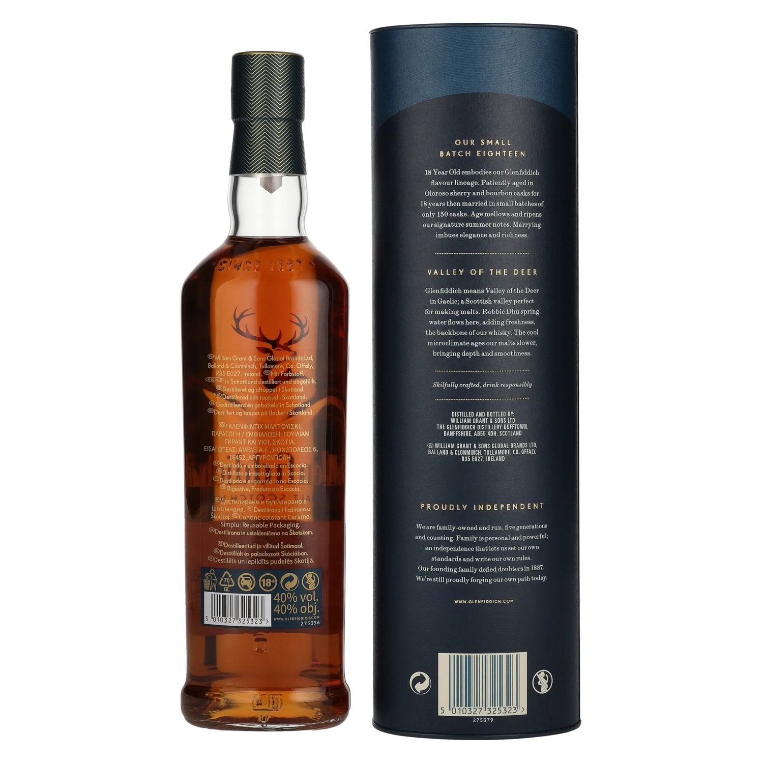 Glenfiddich 18 Years Old OUR SMALL BATCH 18 40% Vol. 0,7l in Geschenkbox