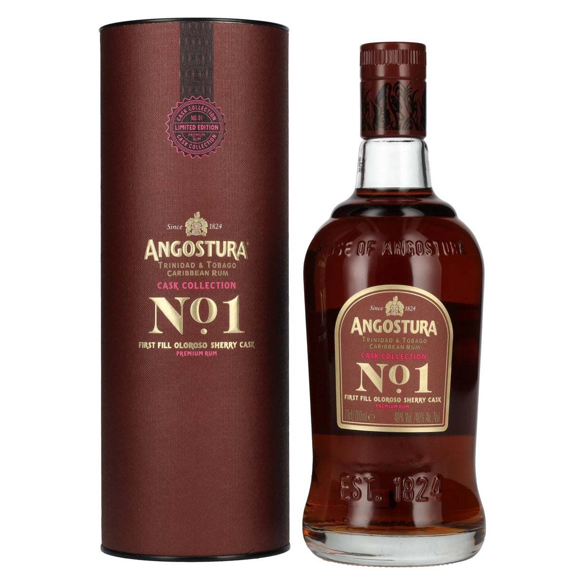 Angostura No. 1 CASK COLLECTION First Fill Oloroso Sherry Cask Premium Rum 40% Vol. 0,7l in gift box