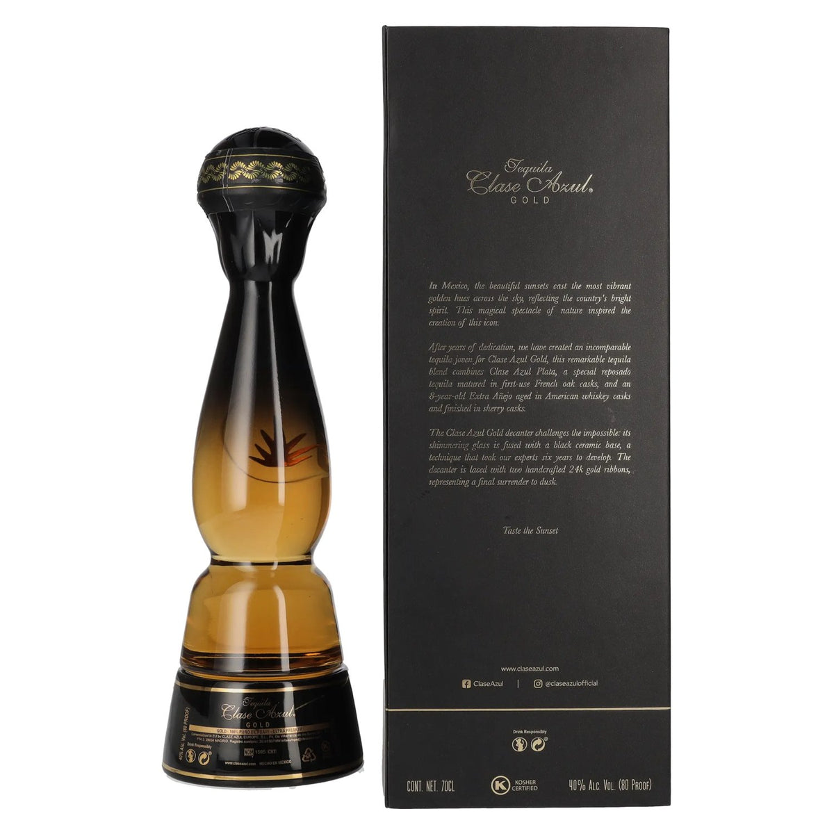 Clase Azul GOLD 100% Agave Tequila 40% Vol. 0,7l in Geschenkbox