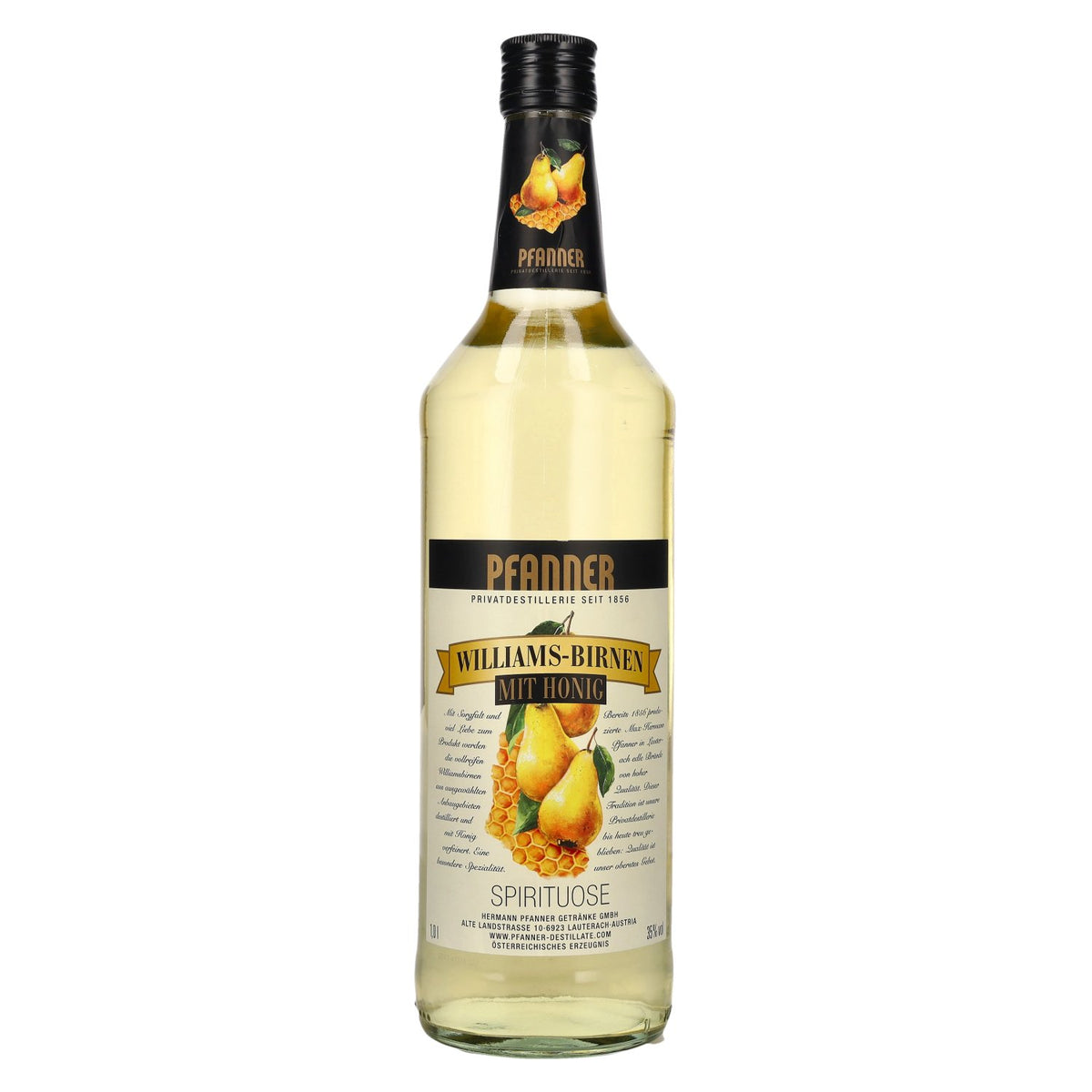 Pfanner Williams-Birnen mit Honig 35% Vol. 1l