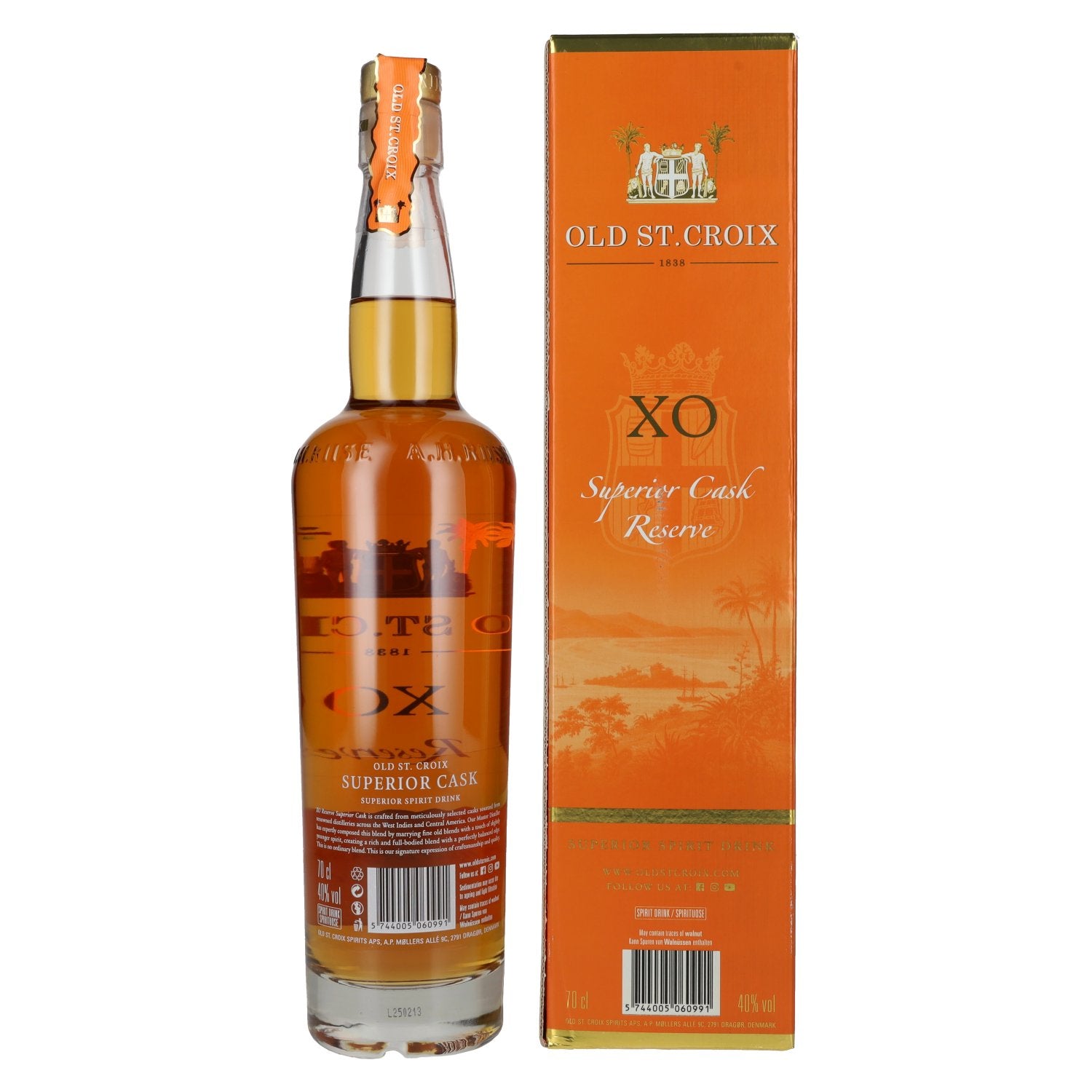 Old St. Croix A.H. Riise X.O. Reserve Superior Cask Spirit Drink 40% vol. 0.7 l in a gift box