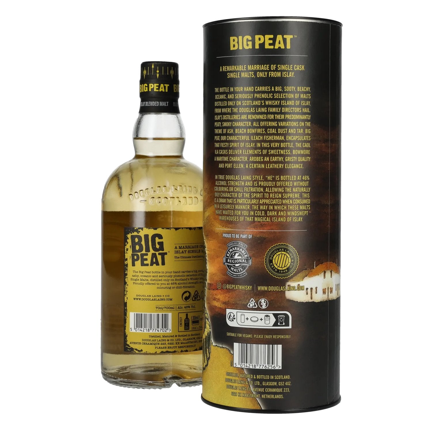 Douglas Laing BIG PEAT Small Batch Islay Blended Malt 46% Vol. 0,7l in gift box