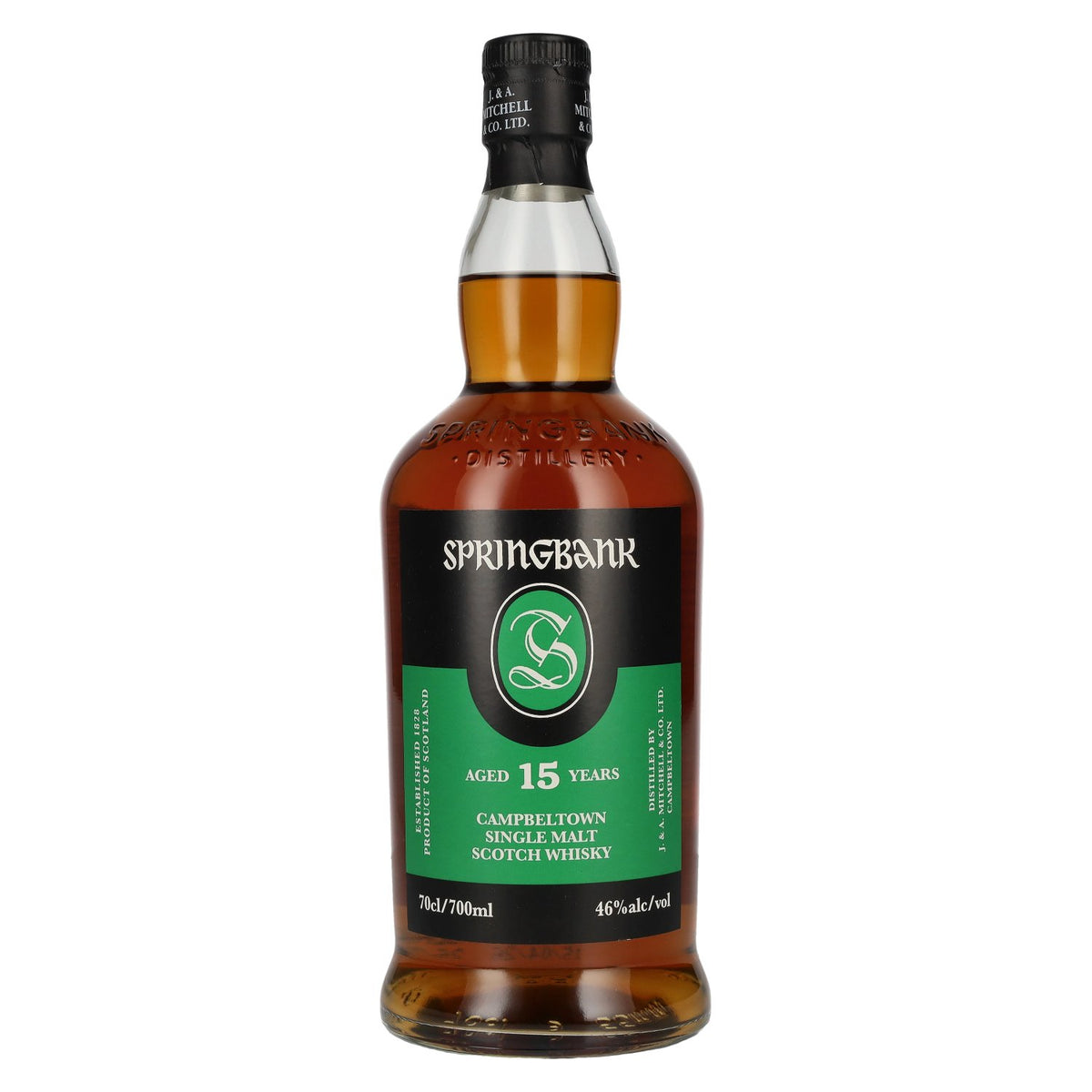 Springbank 15 ans d'âge, whisky single malt de Campbeltown, 46 % vol., 0,7 l