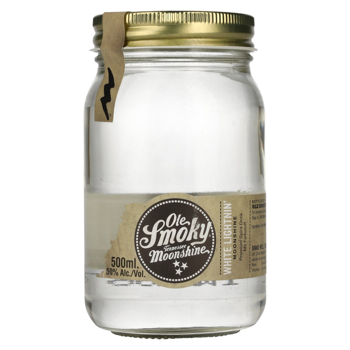 Ole Smoky Tennessee Moonshine WHITE LIGHTNIN' 50% vol. 0,5l