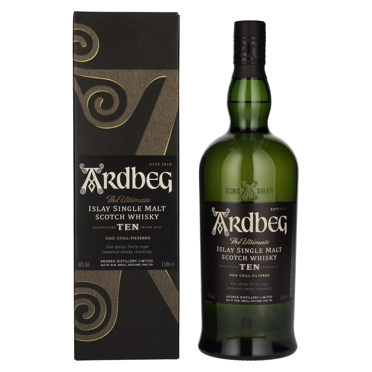 Ardbeg TEN Years Old Islay Single Malt 46% Vol. 1l in gift box