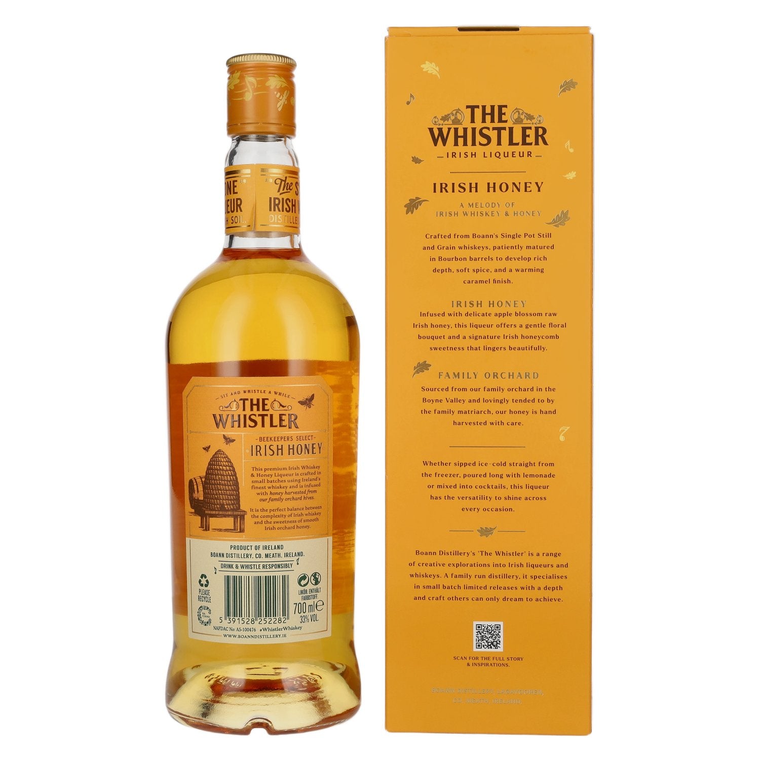 The Whistler IRISH HONEY Irish Whiskey &amp; Honey Liqueur 33% Vol. 0.7l in gift box