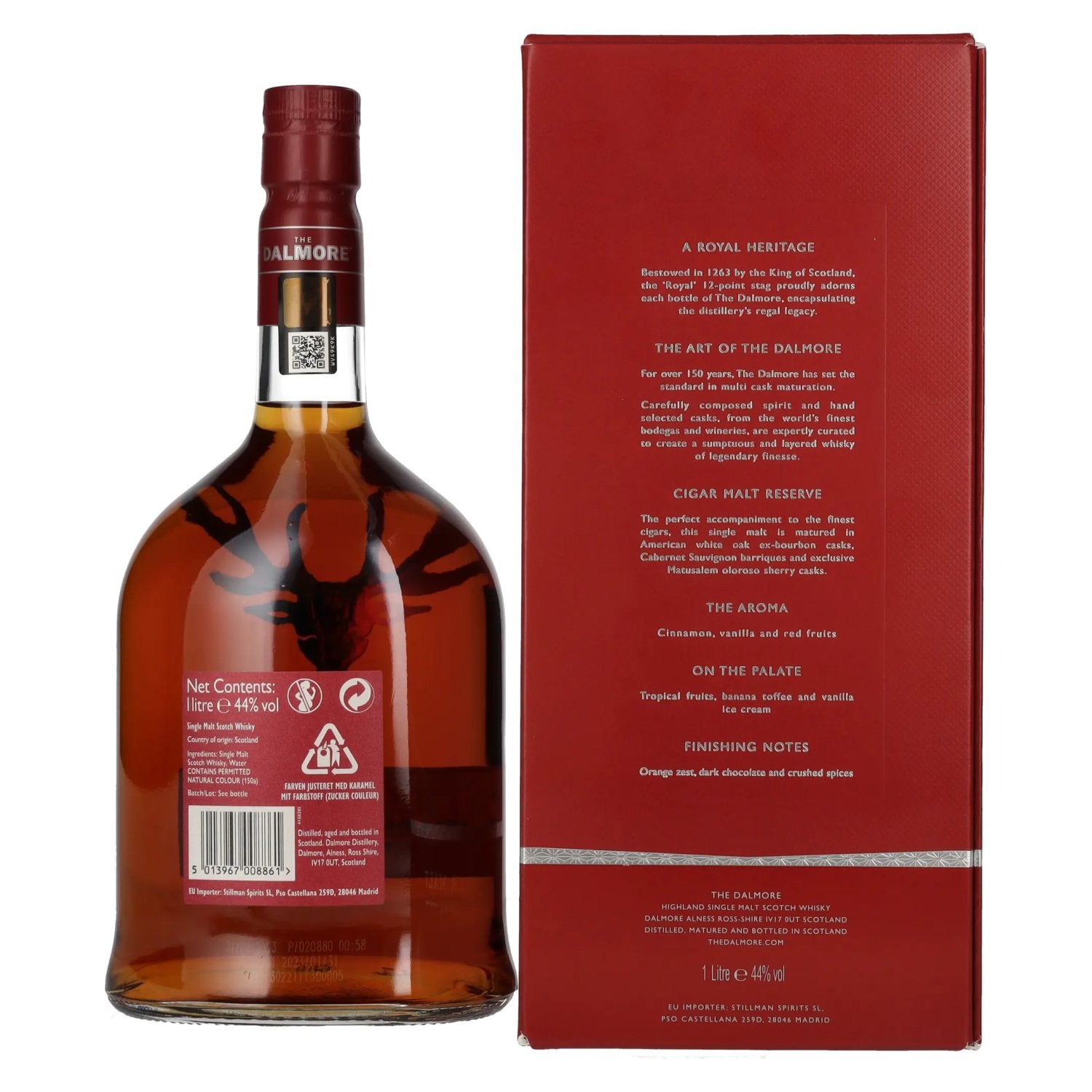 The Dalmore CIGAR MALT Reserve Highland Single Malt Scotch Whisky 44% Vol. 1l en coffret cadeau