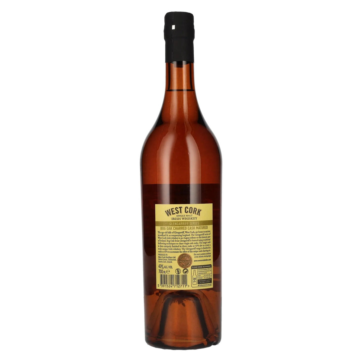 West Cork Glengarriff Series BOG OAK CHARRED CASK Single Malt Irish Whiskey 43% Vol. 0,7l