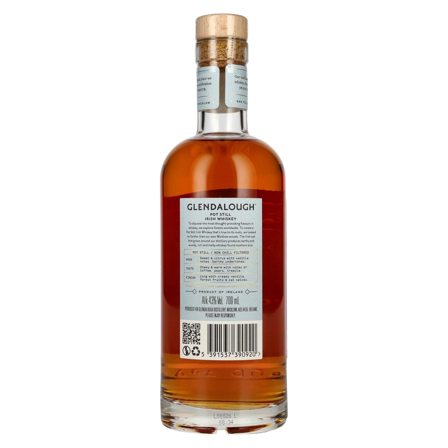 Glendalough Pot Still Irish Whiskey 43% ABV 0.7l