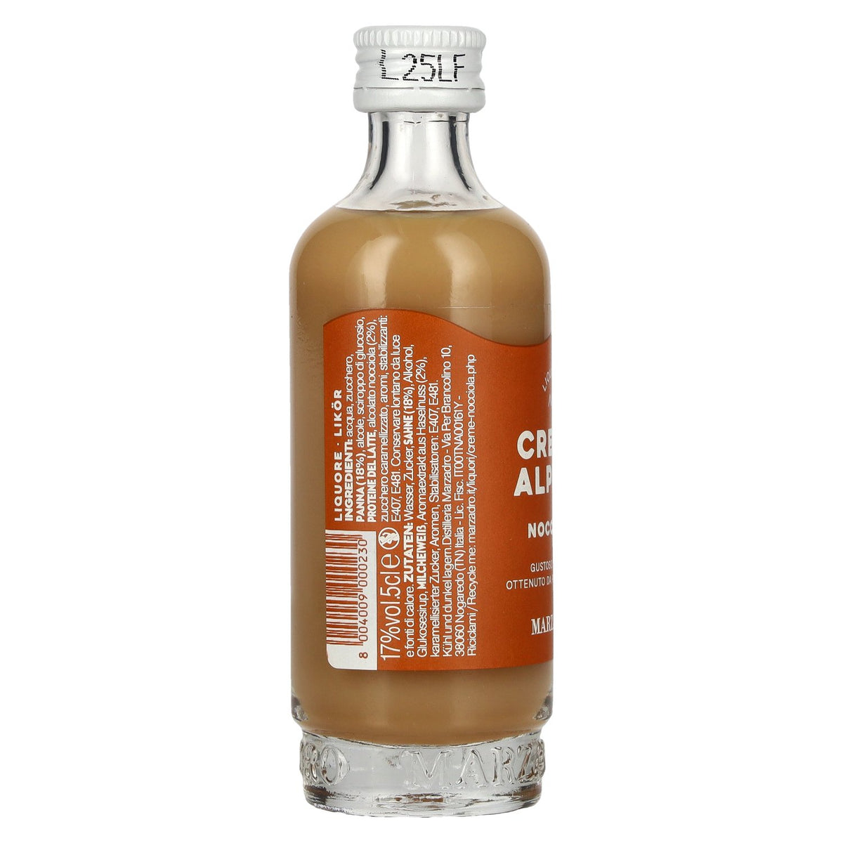 Marzadro Crema Alpina Nocciola Liquore 17% Vol. 0,05l