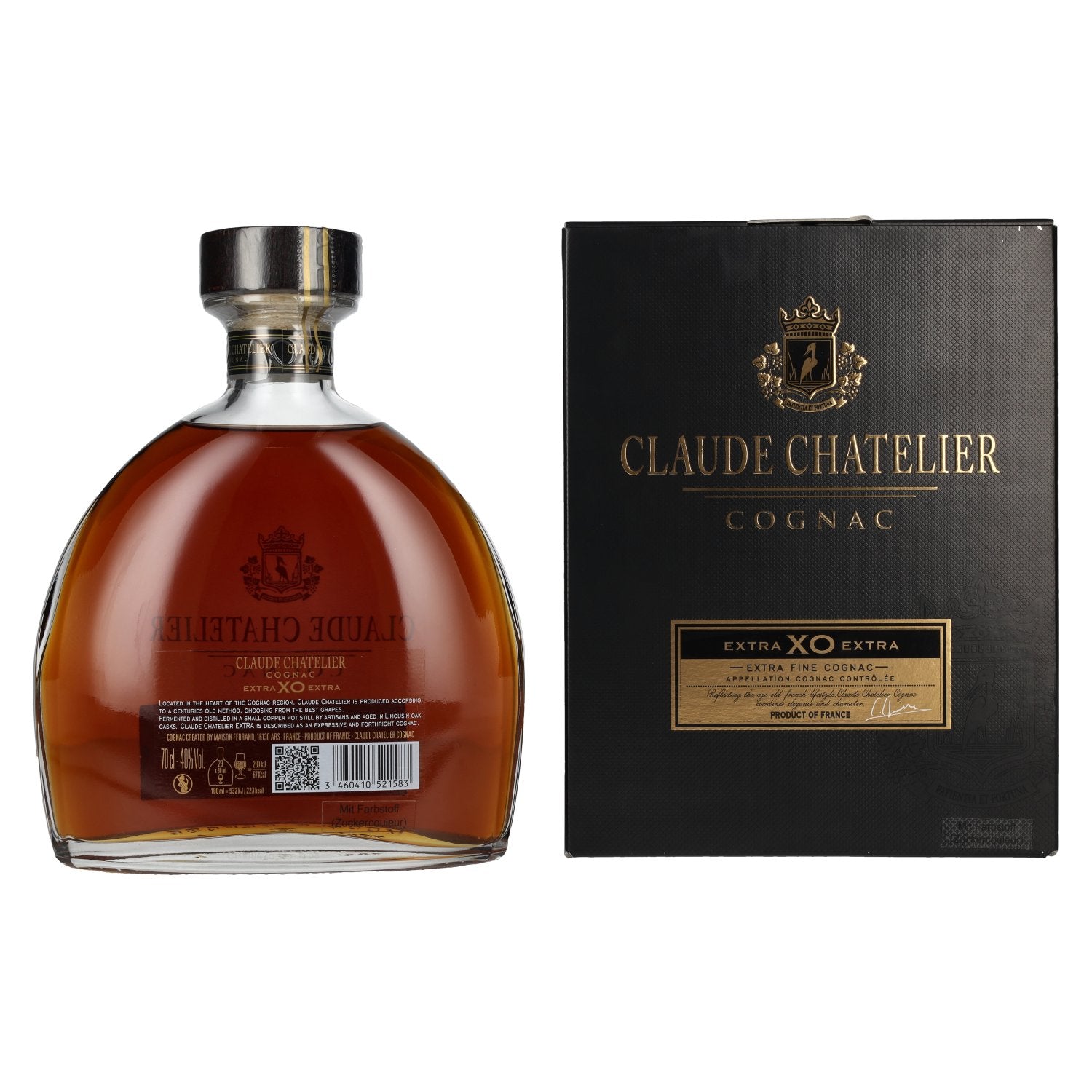 Claude Chatelier Extra XO Extra Fine Cognac 40% vol. 0,7l en coffret cadeau