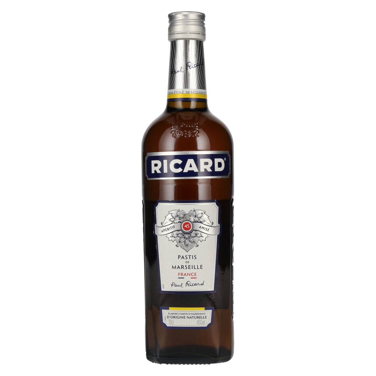 Ricard Pastis de Marseille Apéritif anisé 45 % vol. 0,7 l