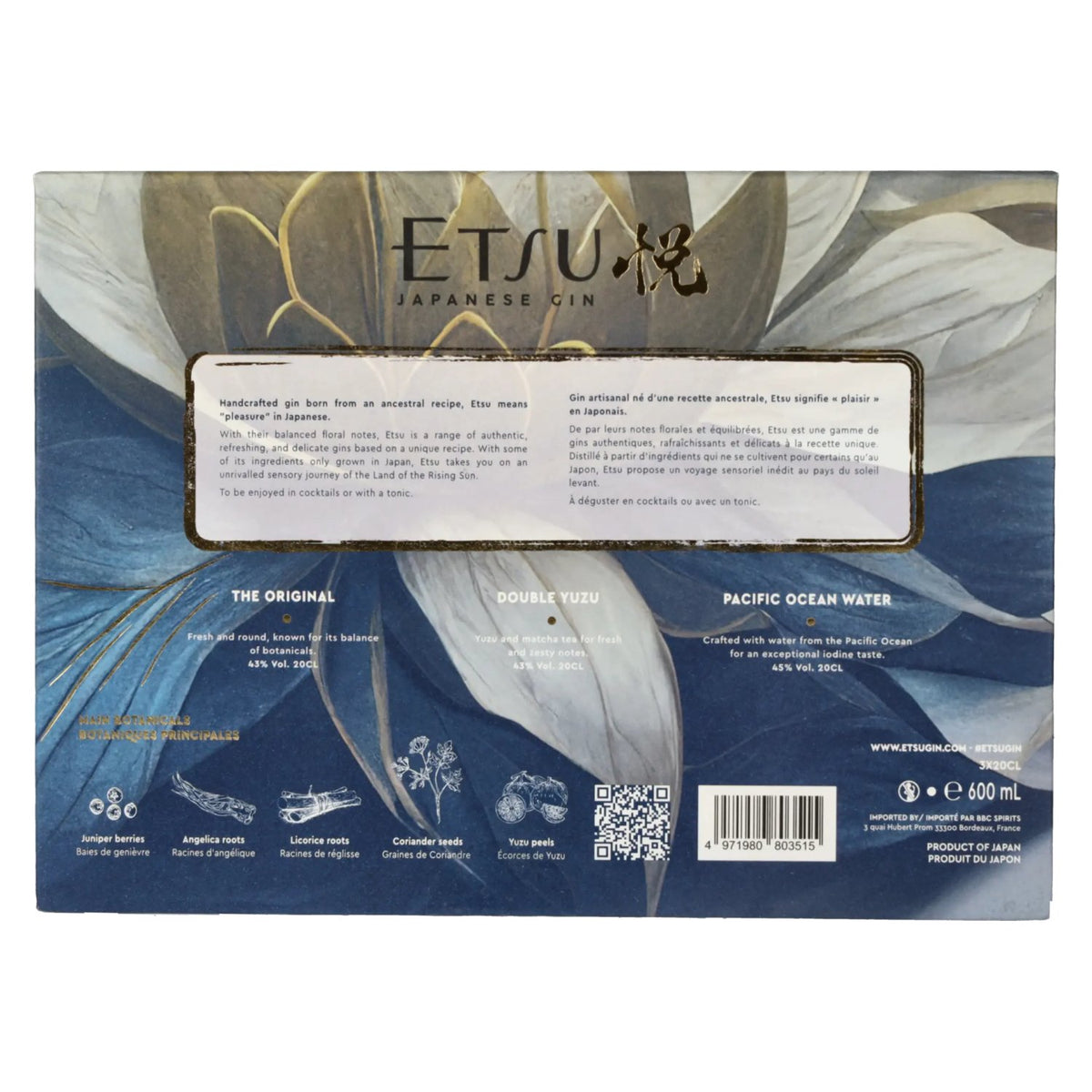 Etsu Japanese Gin Set 43,7% Vol. 3x0,2l in Geschenkbox