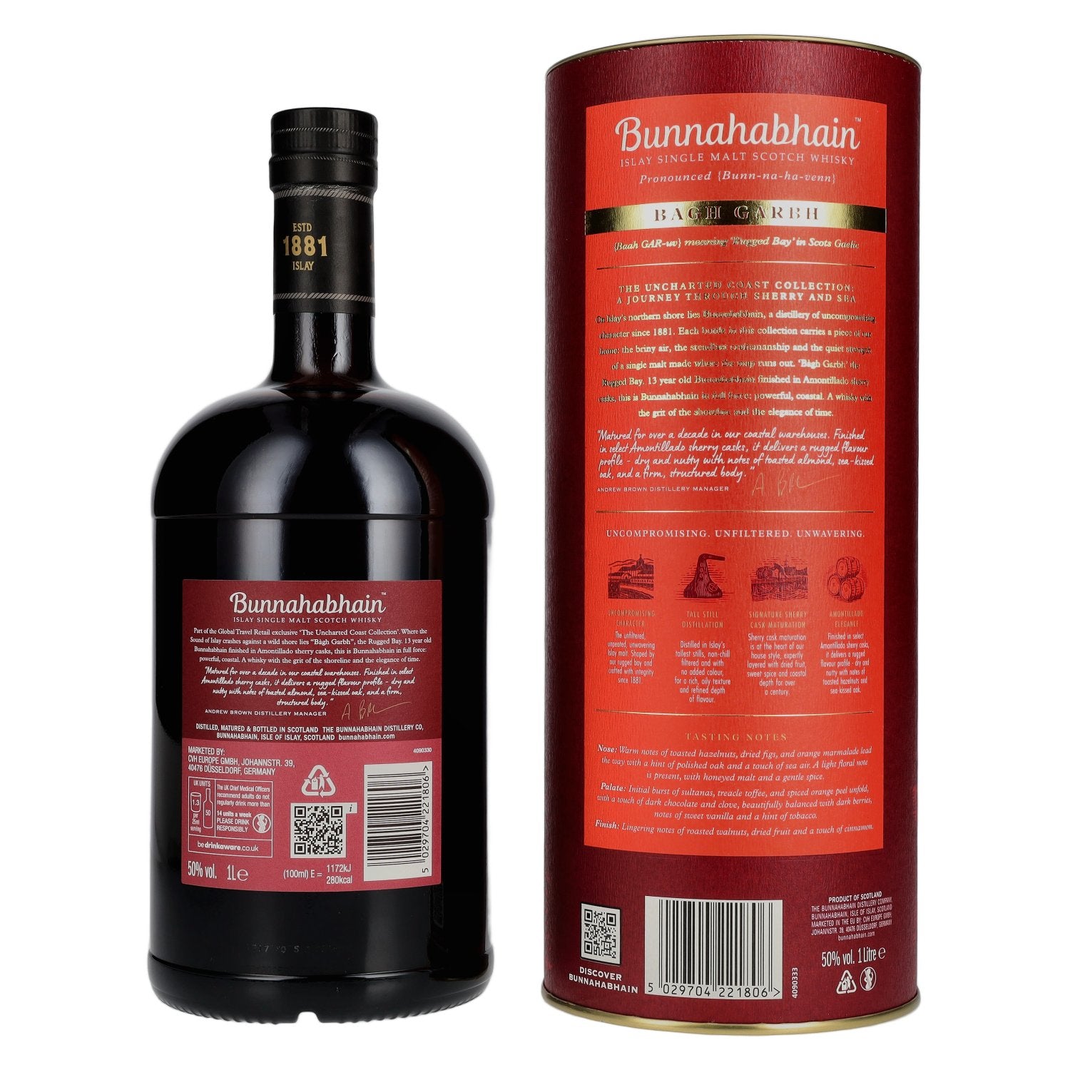 Bunnahabhain 13 Years Old BÀGH GARBH Islay Single Malt Scotch Whisky 50% Vol. 1l in Geschenkbox