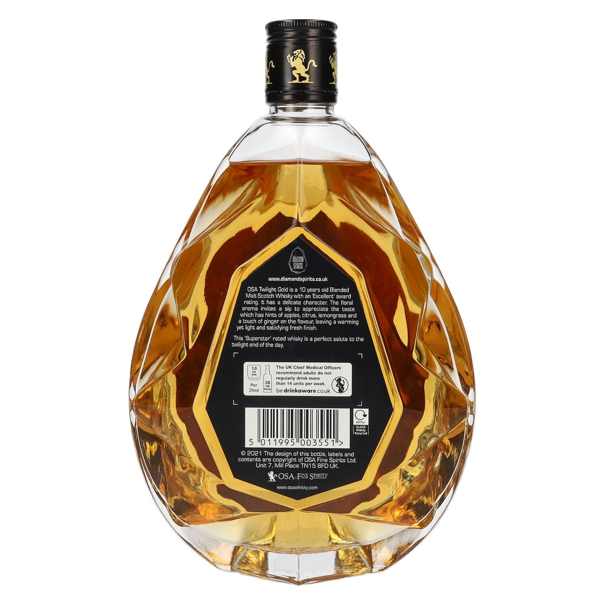 OSA Fine Spirits GOLD TWILIGHT 10 Years Old Blended Malt Scotch Whisky 40% vol. 0.7 l