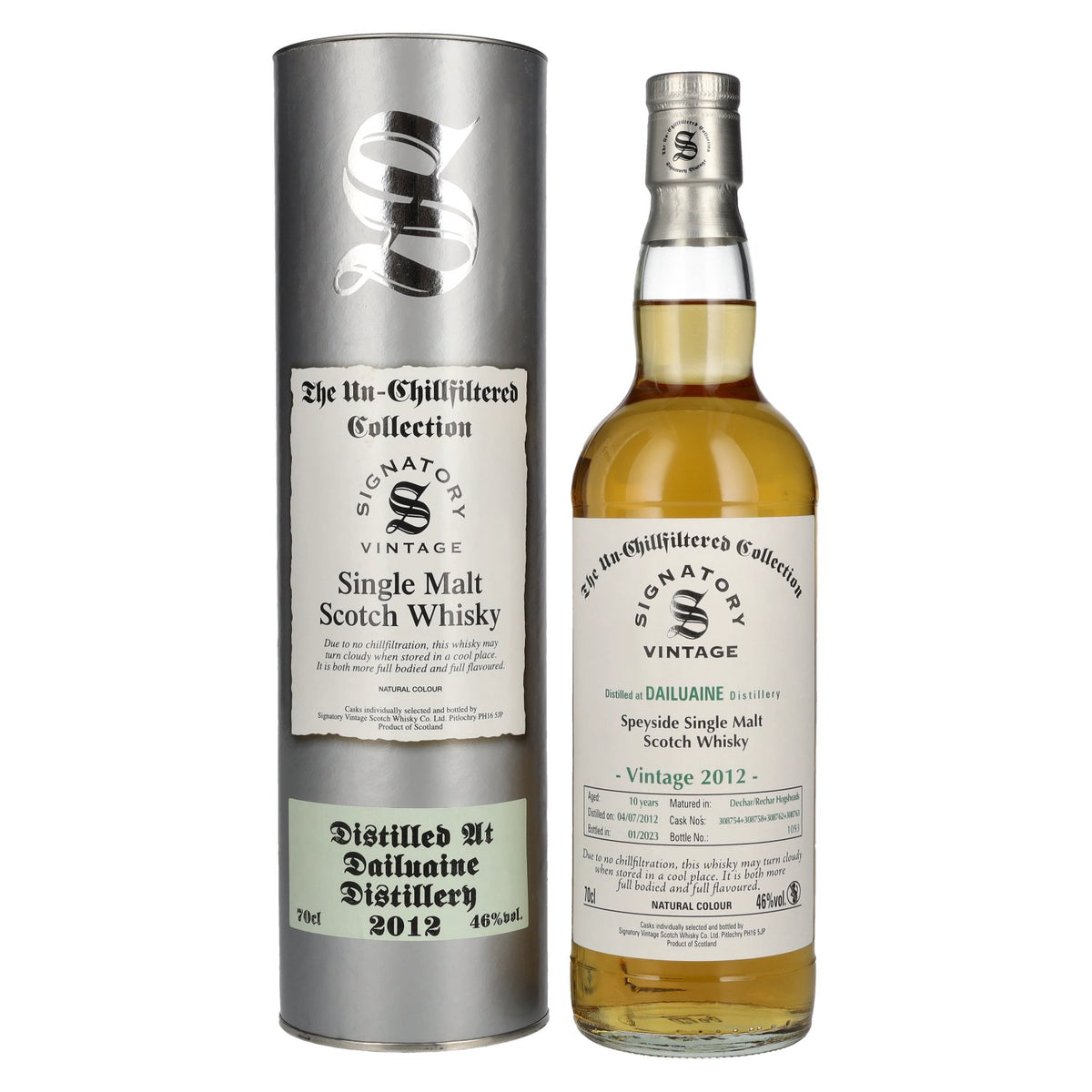Signatory Vintage DAILUAINE 10 Years Old The Un-Chillfiltered 2012 46% Vol. 0,7l in gift box