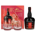 Dictador 12 Years Old ICON RESERVE Rhum colombien 40% vol. 0,7l en boîte cadeau avec 2 verres