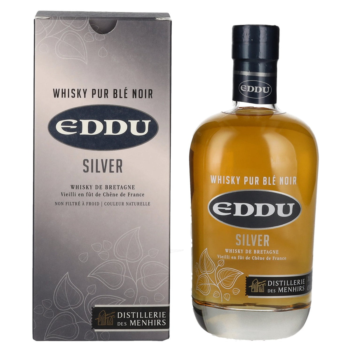 Eddu SILVER Pur Blé Noir Whisky 43% Vol. 0,7l in gift box