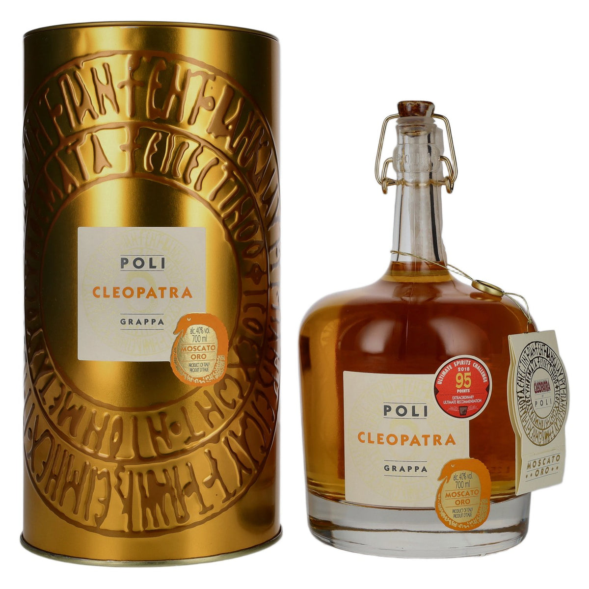 Poli Grappa Cleopatra Moscato Oro 40% Vol. 0,7l en Tinbox
