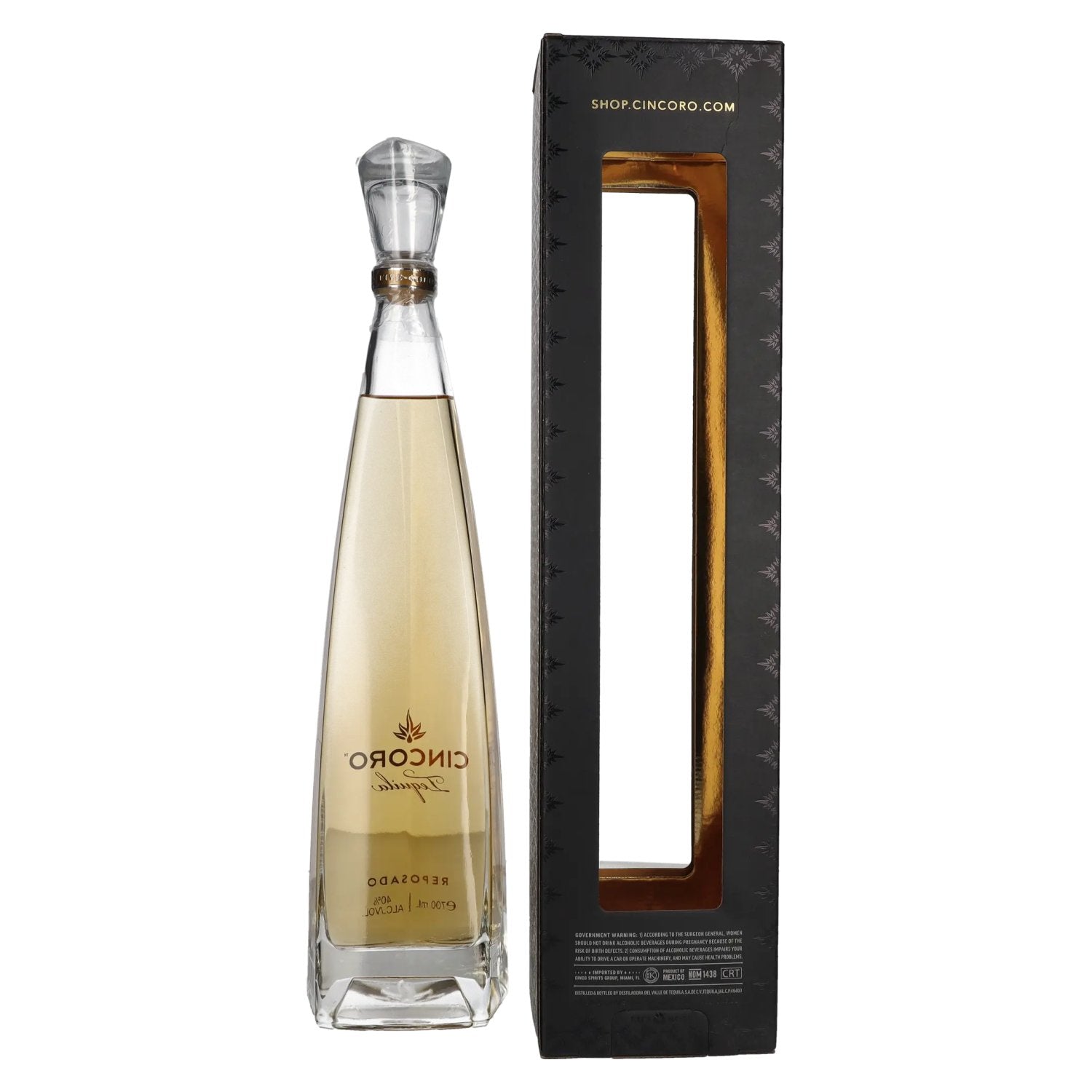 Cincoro Tequila Reposado 40% Vol. 0,7l in gift box