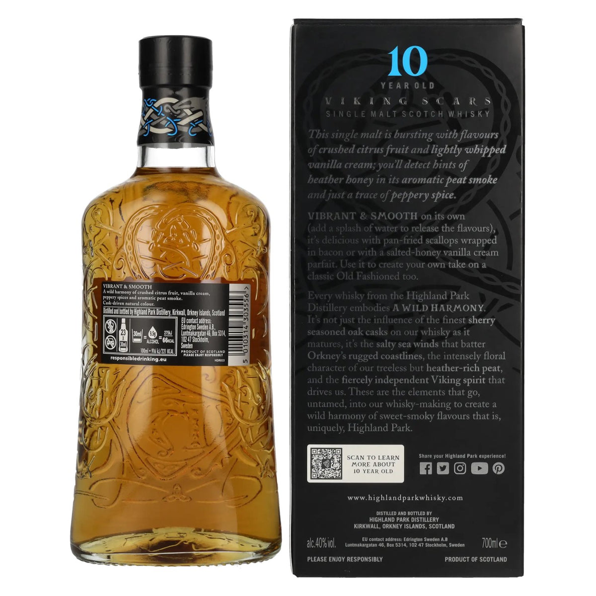 Highland Park 10 Years Old VIKING SCARS 40% Vol. 0,7l in gift box