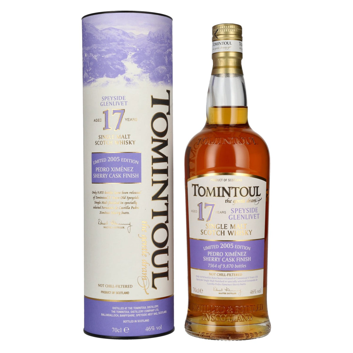 Tomintoul 17 Years Old PX SHERRY CASK Finish 2005 46% Vol. 0,7l en boîte cadeau