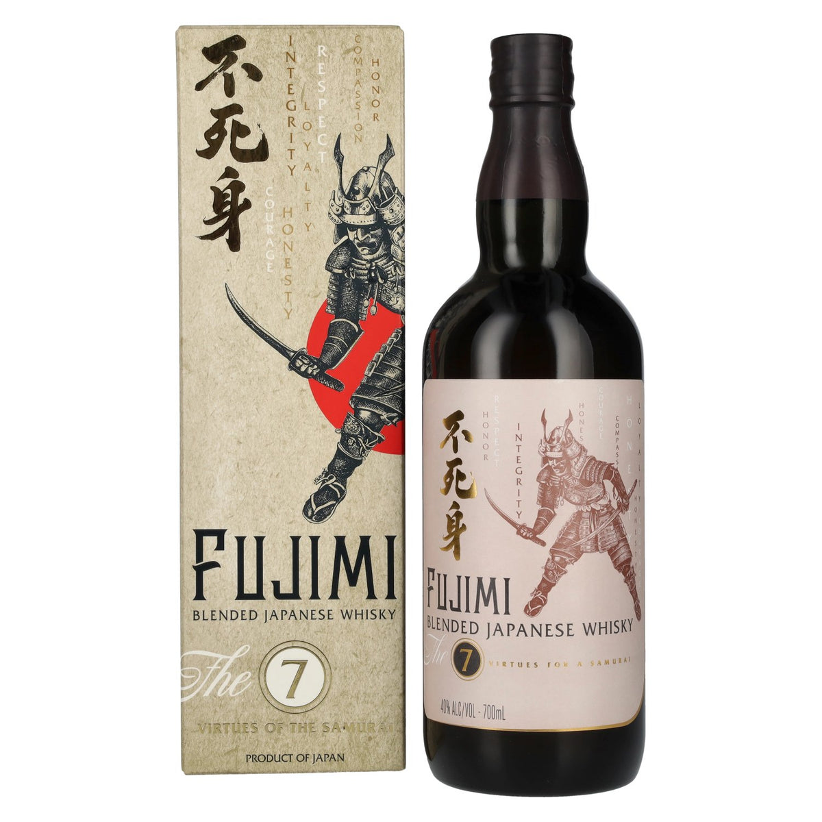 Fujimi The 7 Virtues Blended Japanese Whisky 40% Vol. 0,7l in gift box