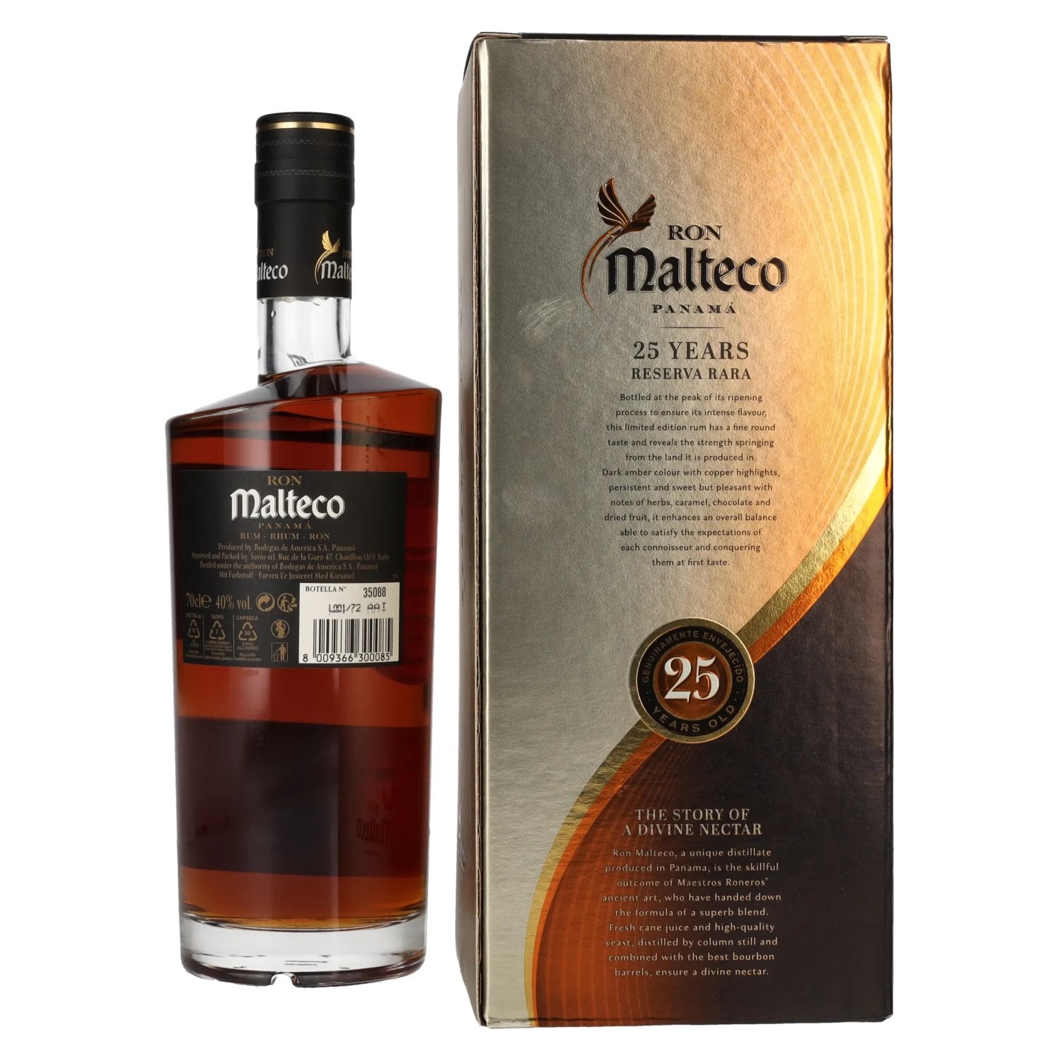Ron Malteco 25 Años Reserva Rara 40% Vol. 0,7l in Geschenkbox
