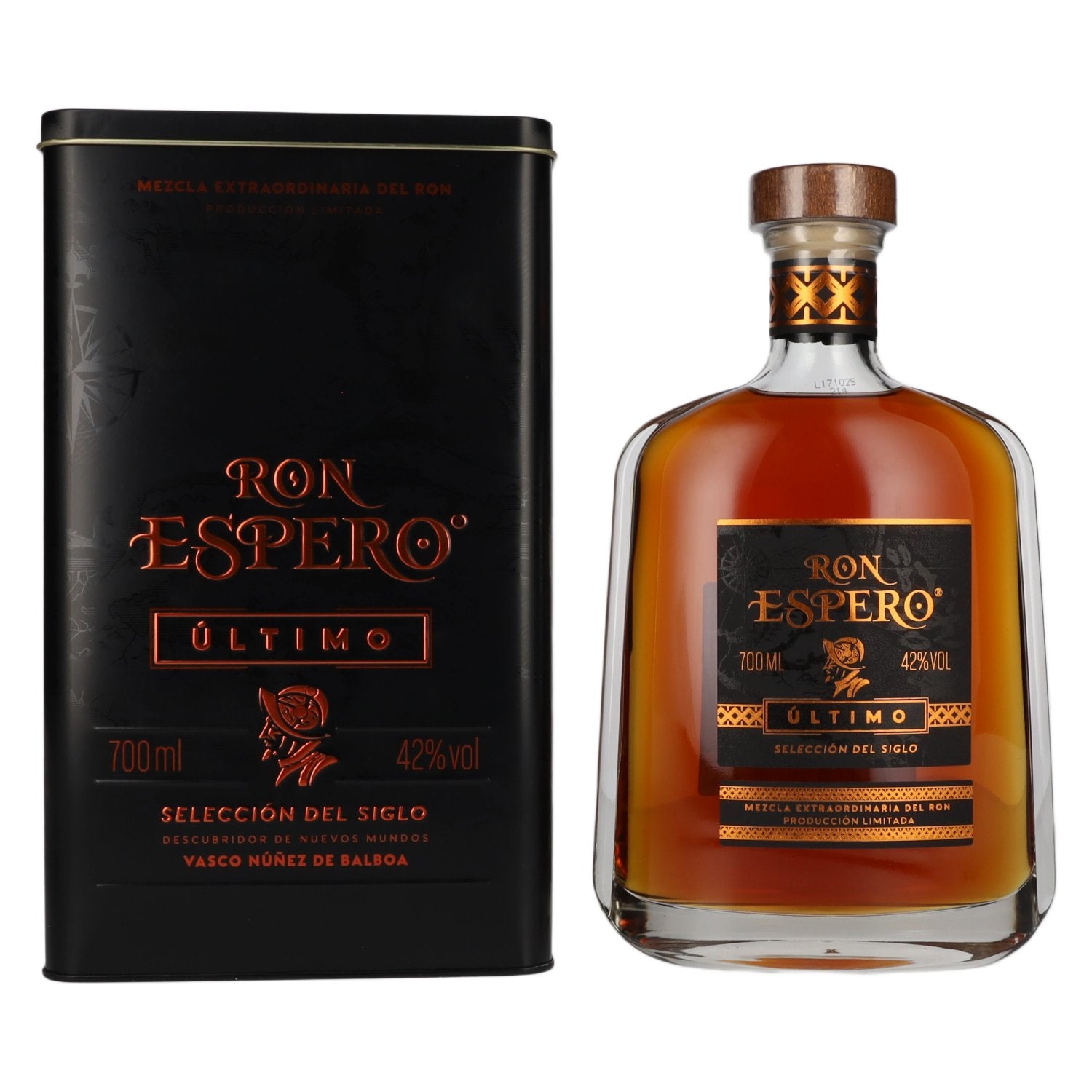 Ron Espero ÚLTIMO Selección del Siglo, édition limitée, 42 % vol., 0,7 l, dans une boîte en fer-blanc