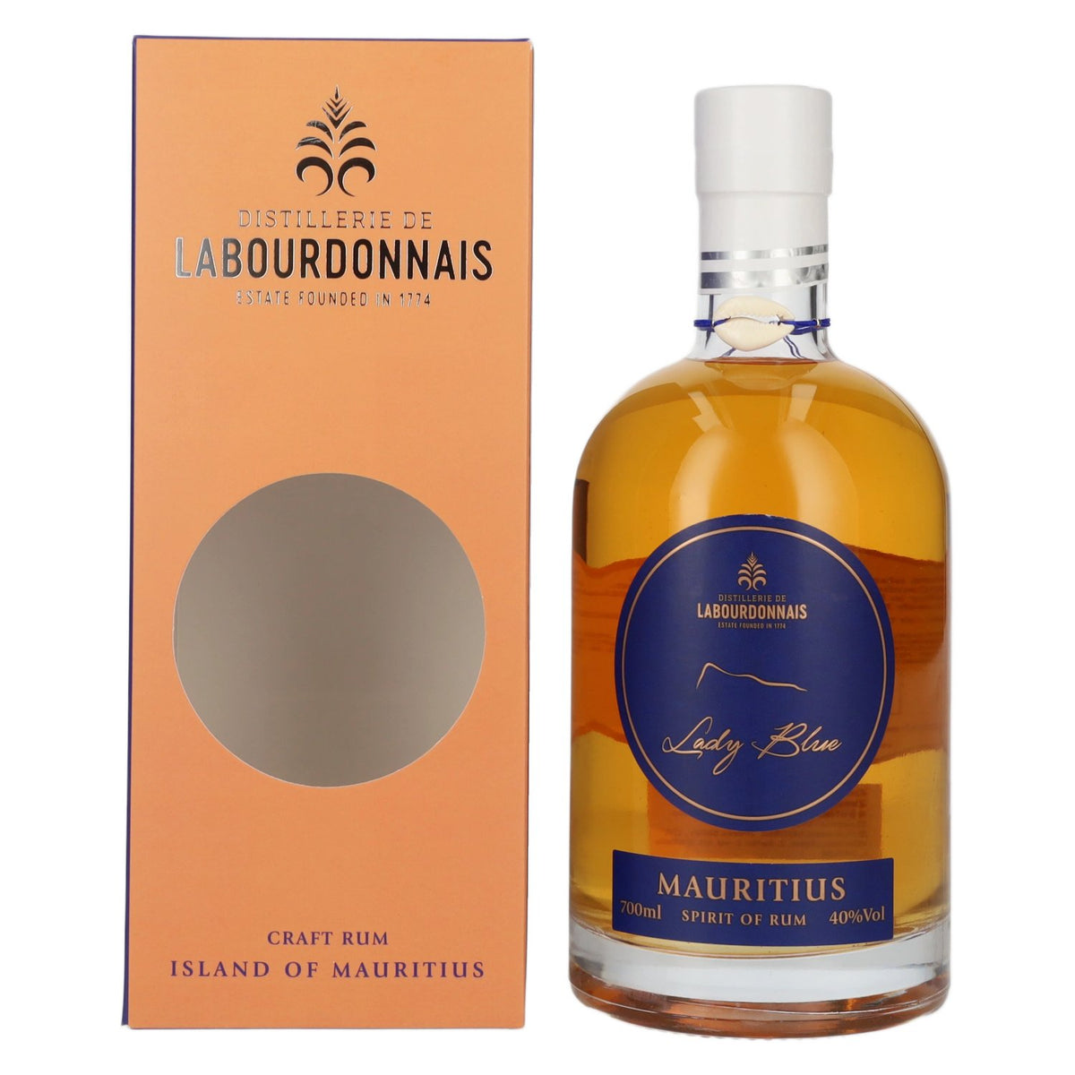 Labourdonnais Lady Blue Mauritius Spirit of Rum 40% Vol. 0,7l in Geschenkbox