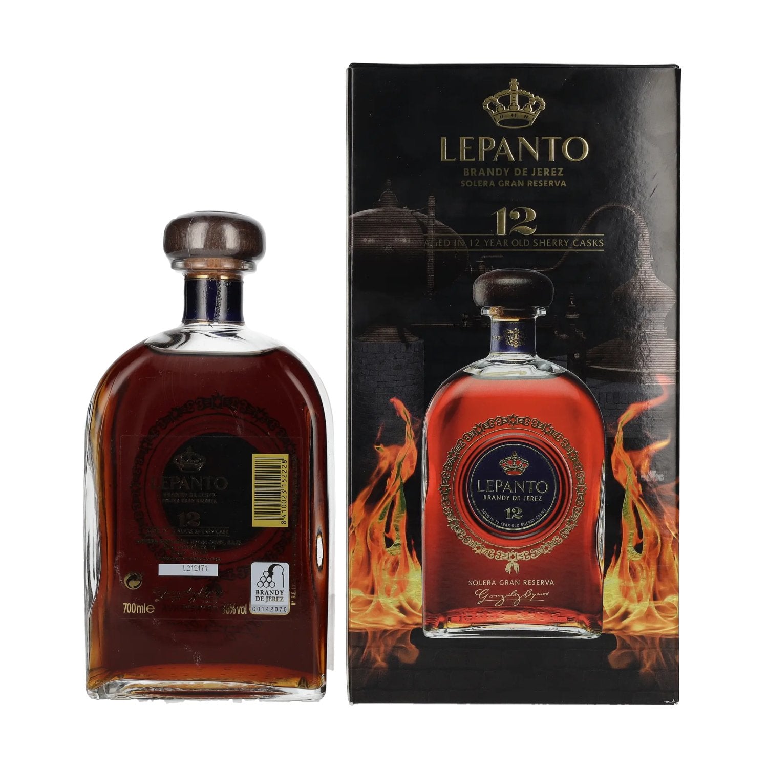 Lepanto 12 Brandy de Jerez Solera Gran Reserva 36% Vol. 0,7l in Geschenkbox