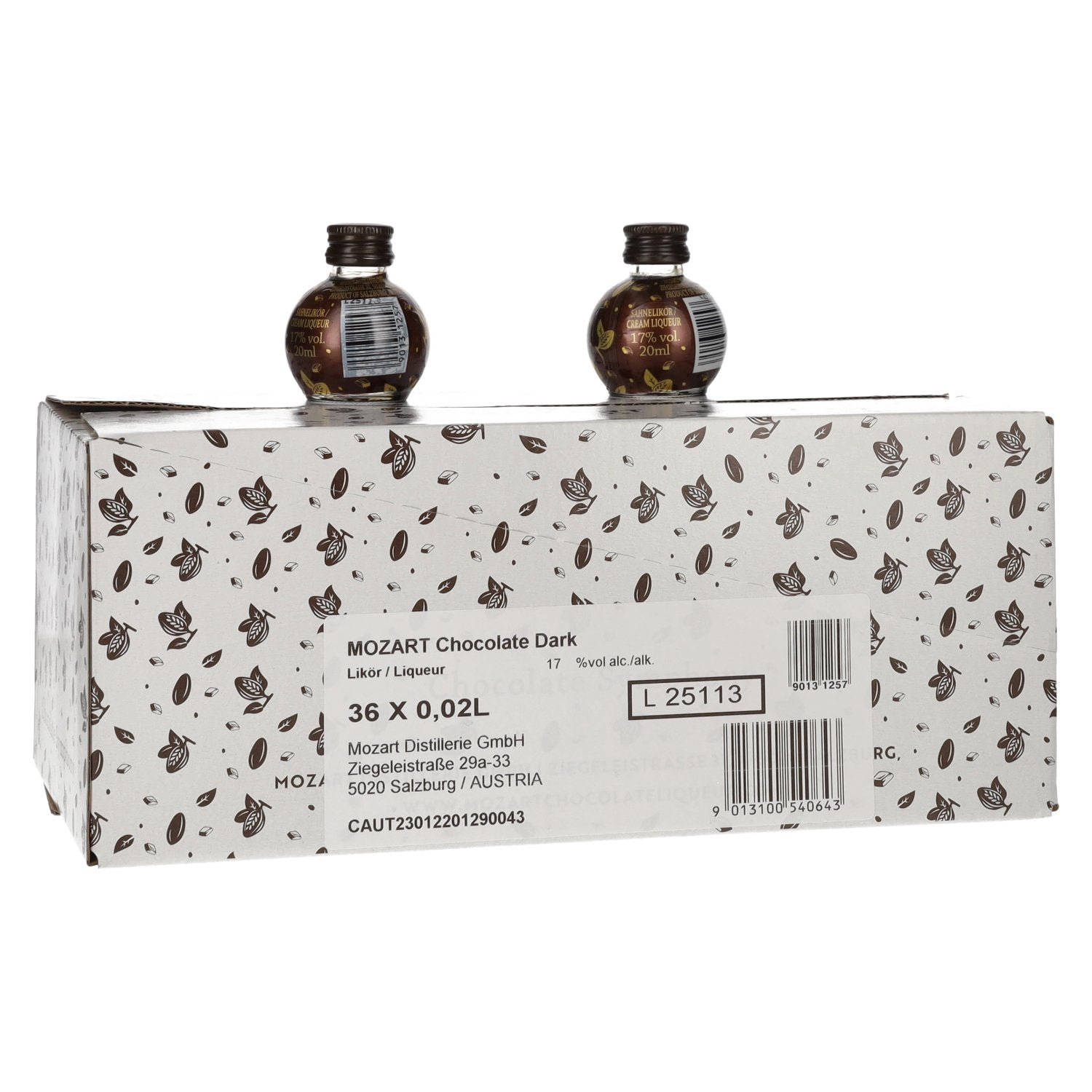 Mozart Chocolate Dark Liqueur de crème 17% Vol. 36x0,02l