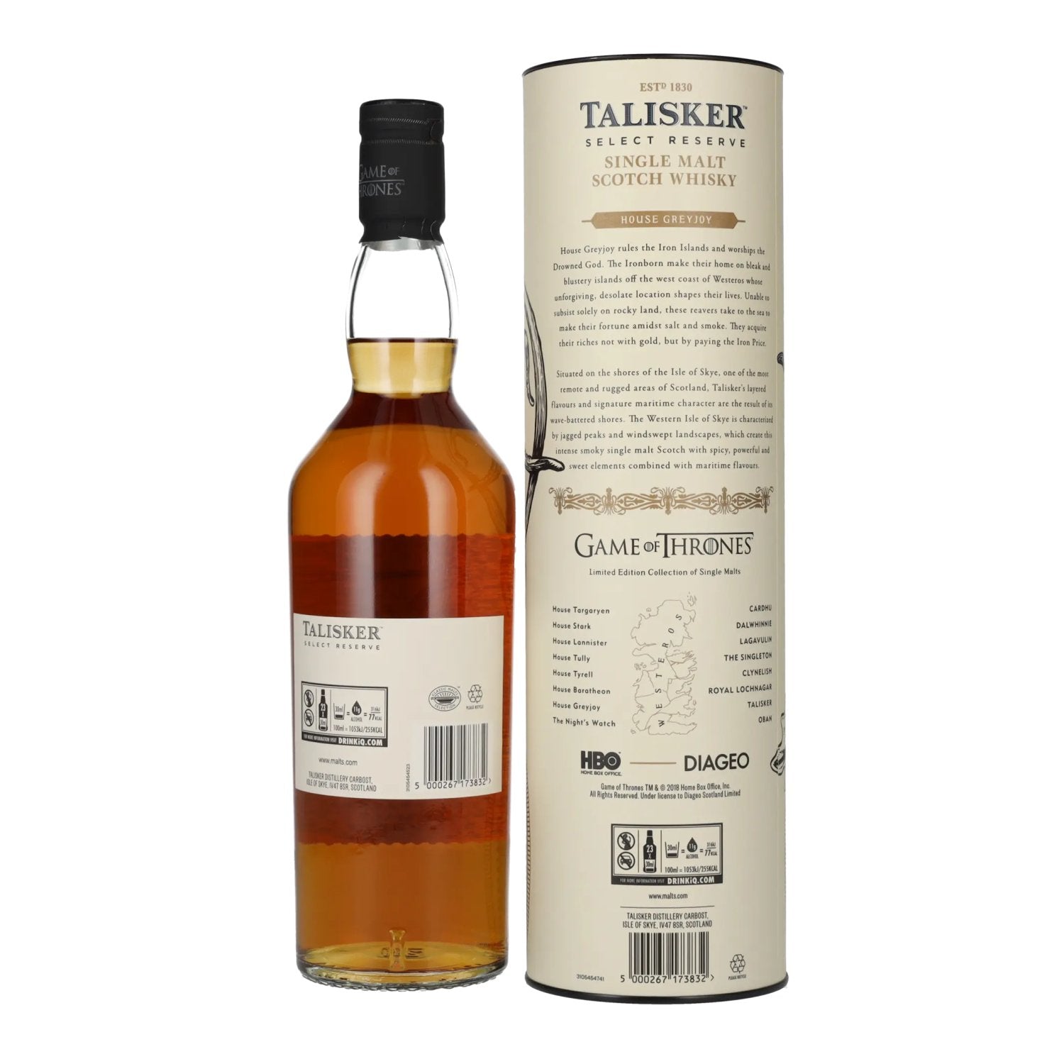 Talisker Select Reserve GAME OF THRONES House Greyjoy Single Malt Collection 45,8% Vol. 0,7l in gift box