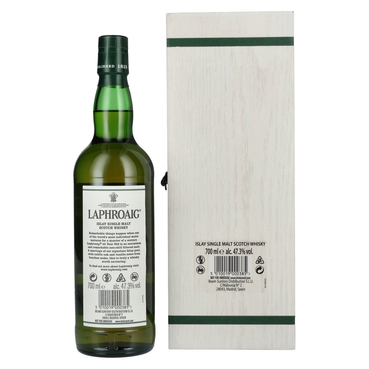 Laphroaig 25 Years Old Islay Single Malt Scotch Whisky 2023 47,3% Vol. 0,7l in wooden box