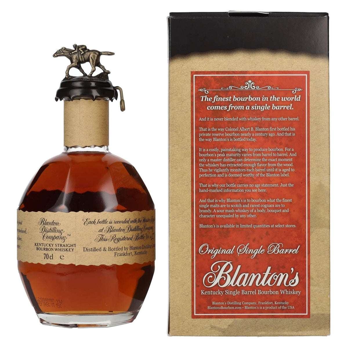 Blanton's The Original Single Barrel Bourbon Whiskey 46,5% Vol. 0,7l in Geschenkbox