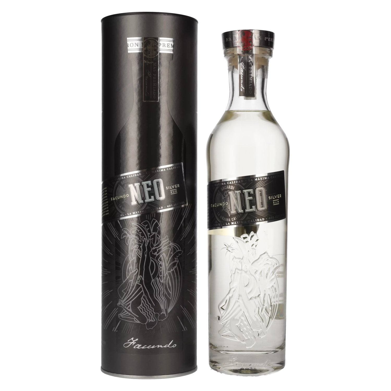 Facundo NEO Silver Rum 40% vol. 0,7l en boîte cadeau