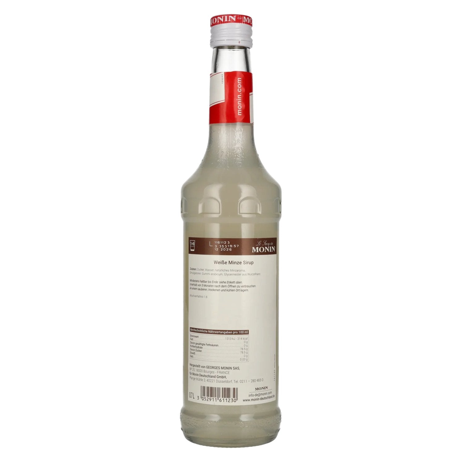 Le Sirop de Monin MENTHE BLANCHE 0,7l