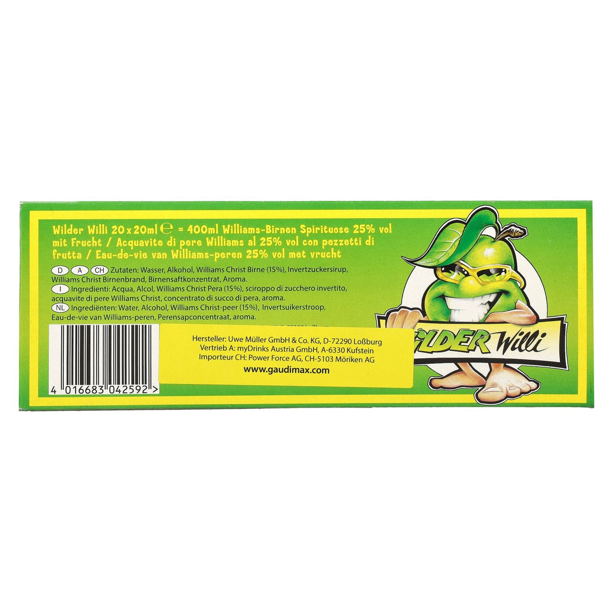 Wilder Willi 25 % vol. 20 x 0,02 l PET